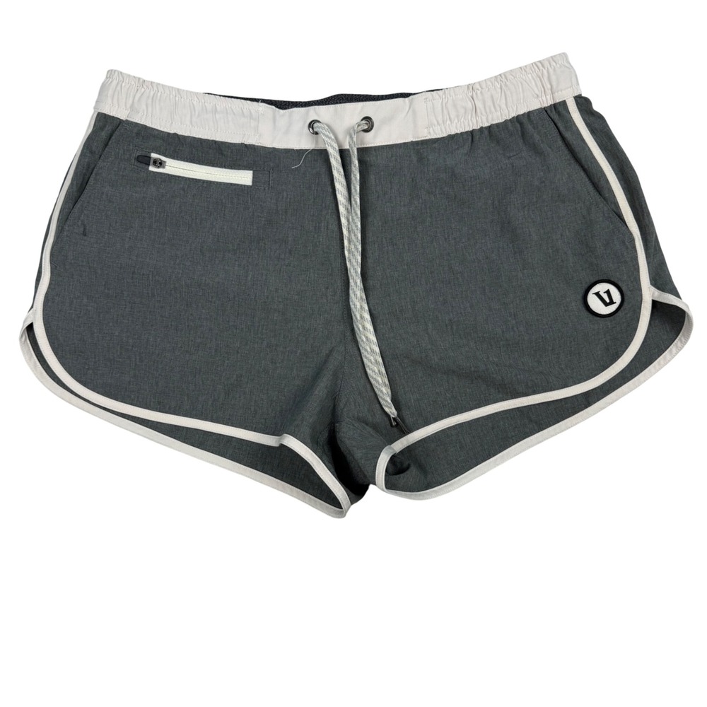 Vuori Womens Tavi Shorts Gray‎ Heather Athletic Running Training Sz S Read
